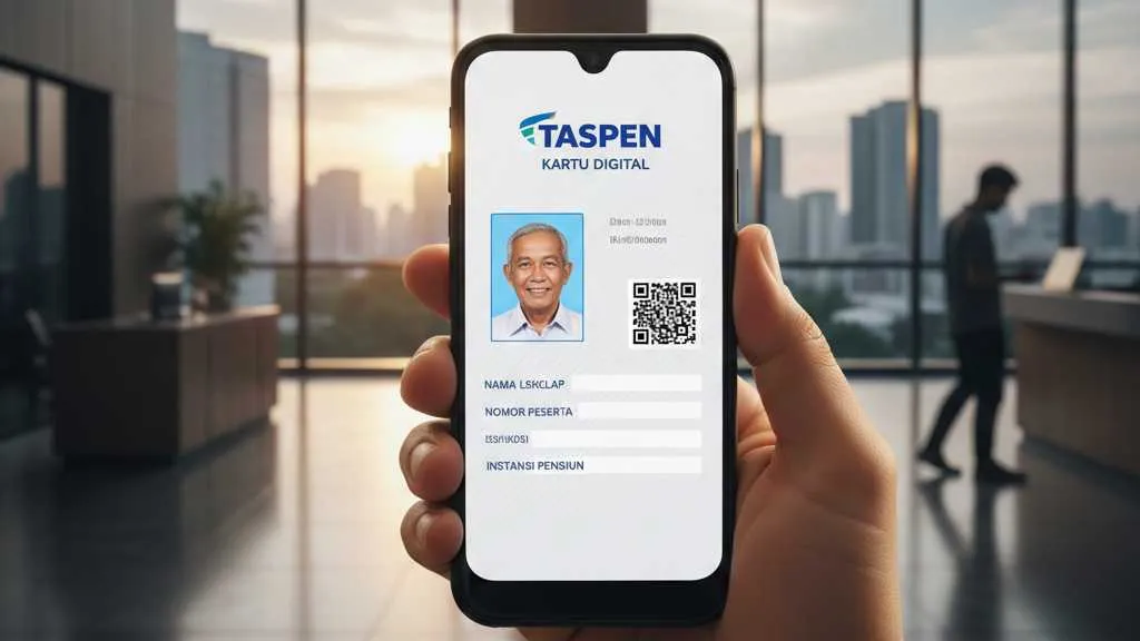 Mengakses Kartu Digital Taspen (c) Ilustrasi AI