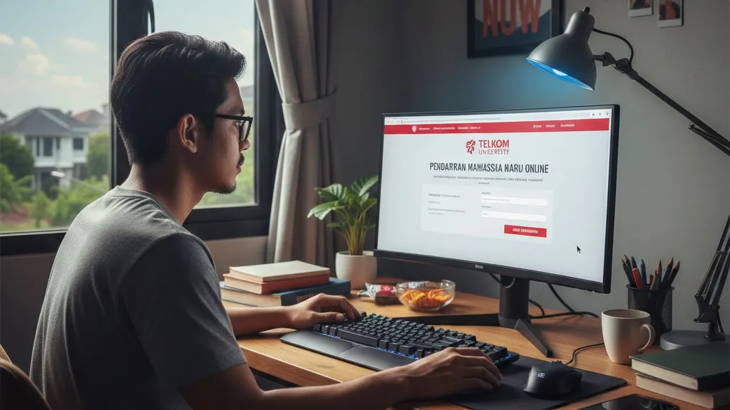 Langkah-langkah Cara Daftar Telkom University (c) Ilustrasi AI