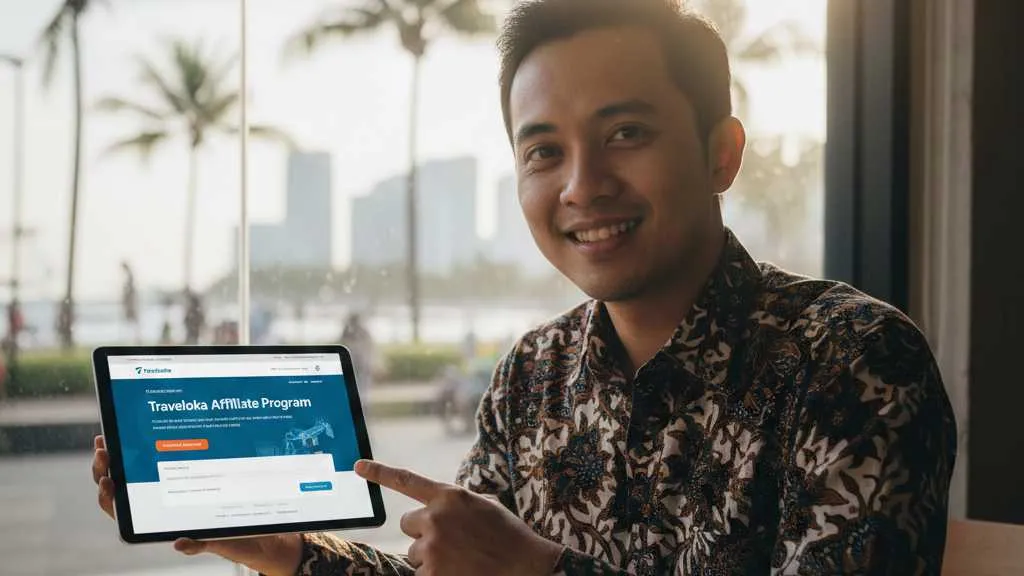 Cara Daftar Program Affiliate Traveloka (c) Ilustrasi AI