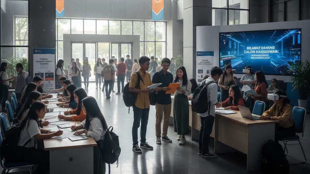 Layanan Registrasi dan Dukungan Mahasiswa (c) Ilustrasi AI