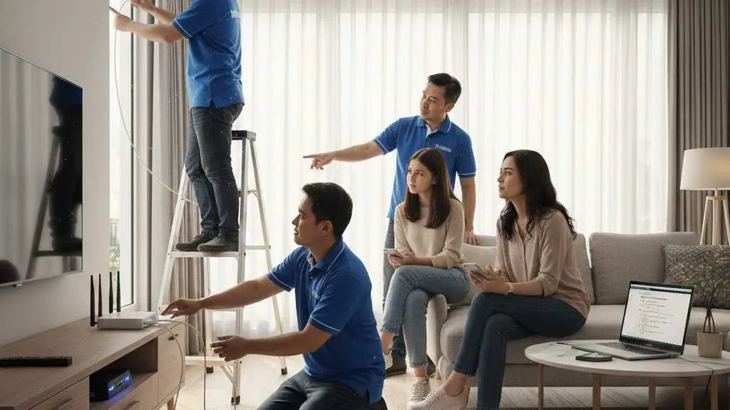 Proses Instalasi dan Aktivasi Layanan (c) Ilustrasi AI