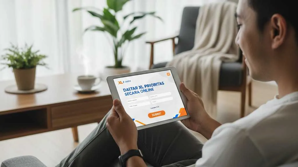 Cara Daftar XL Prioritas Secara Online (c) Ilustrasi AI