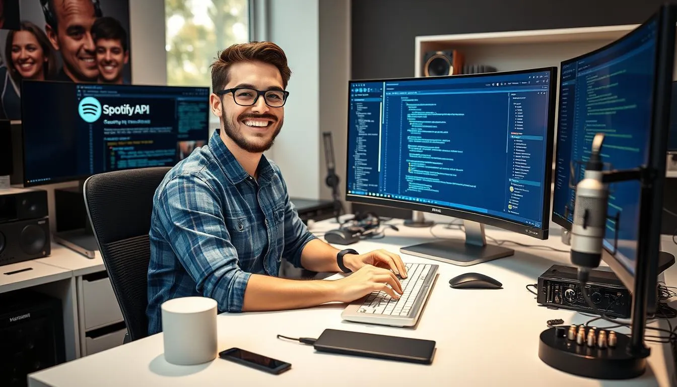 Mengembangkan Aplikasi dan Integrasi dengan Spotify API (c) Ilustrasi AI