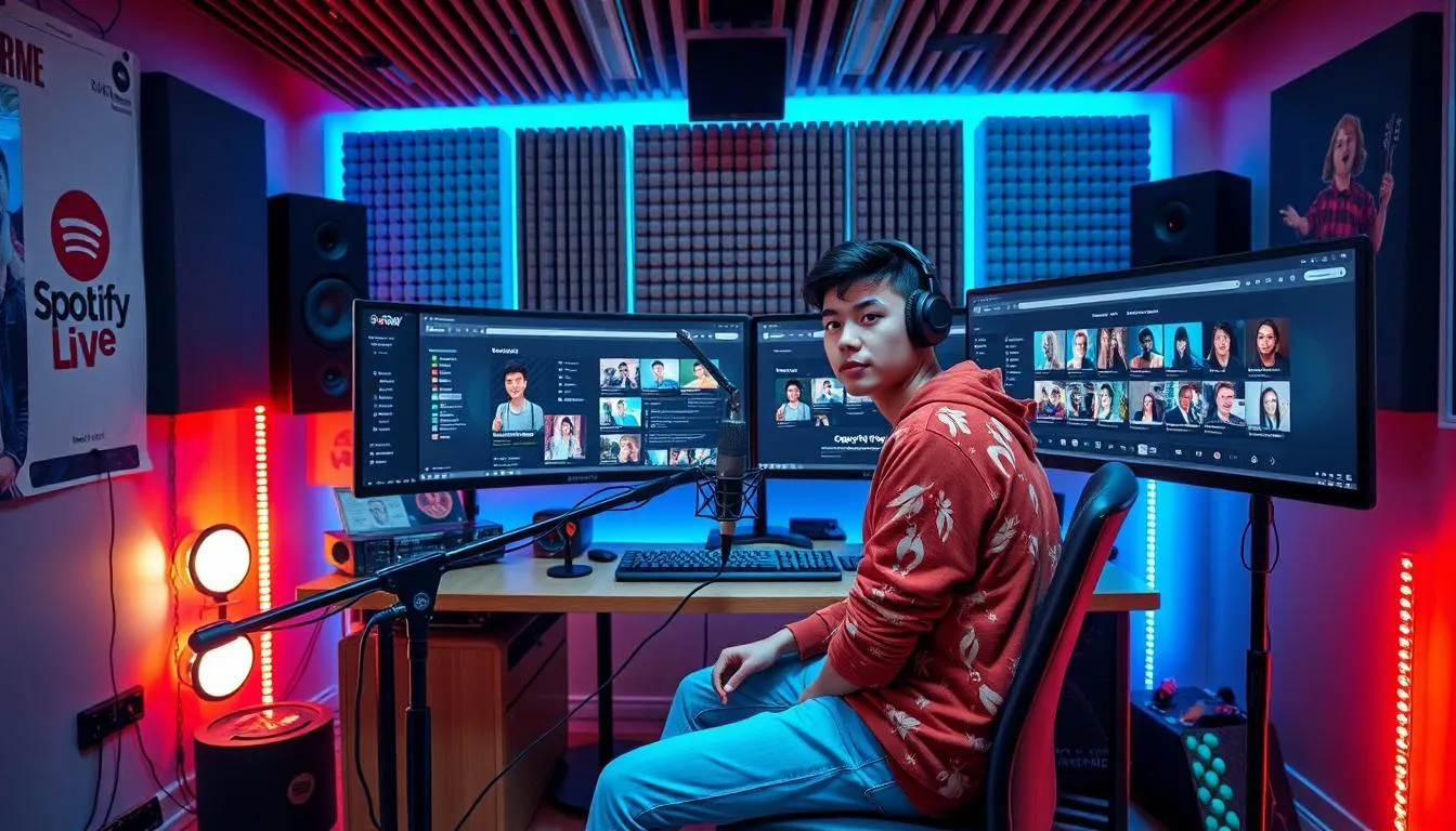 Memanfaatkan Fitur Spotify Greenroom untuk Live Audio (c) Ilustrasi AI