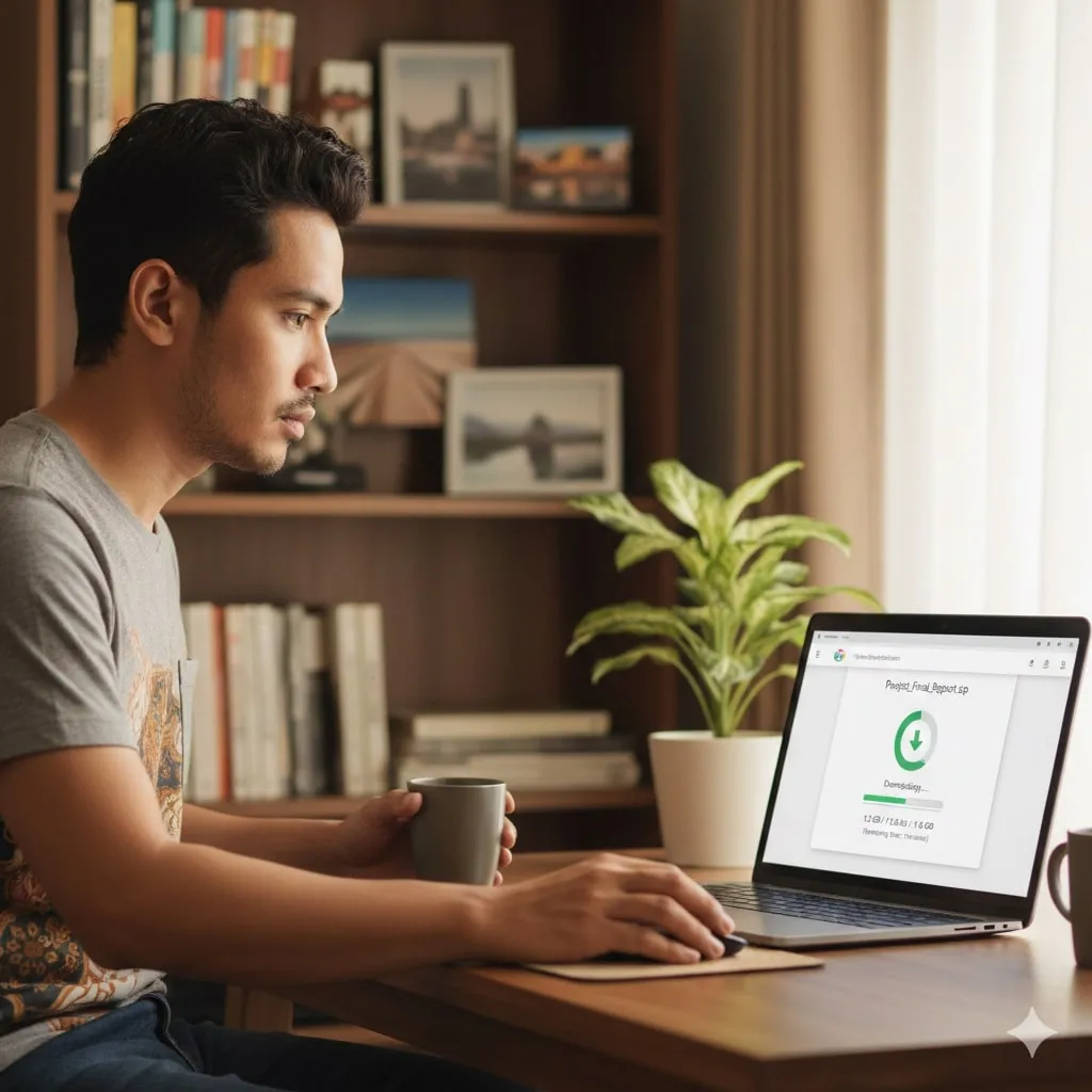 Cara Download Folder dan Multiple File (c) Ilustrasi AI