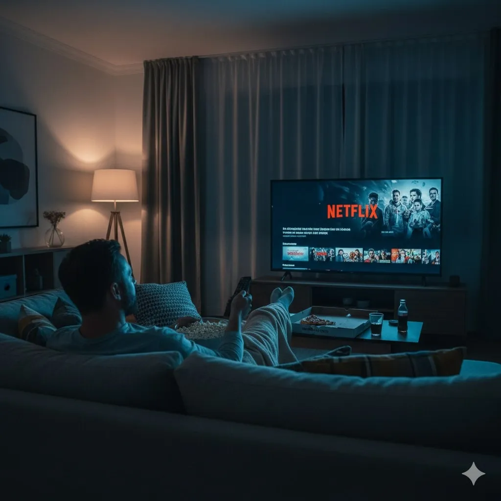 Pengertian dan Persyaratan Download Netflix di Smart TV (c) Ilustrasi AI