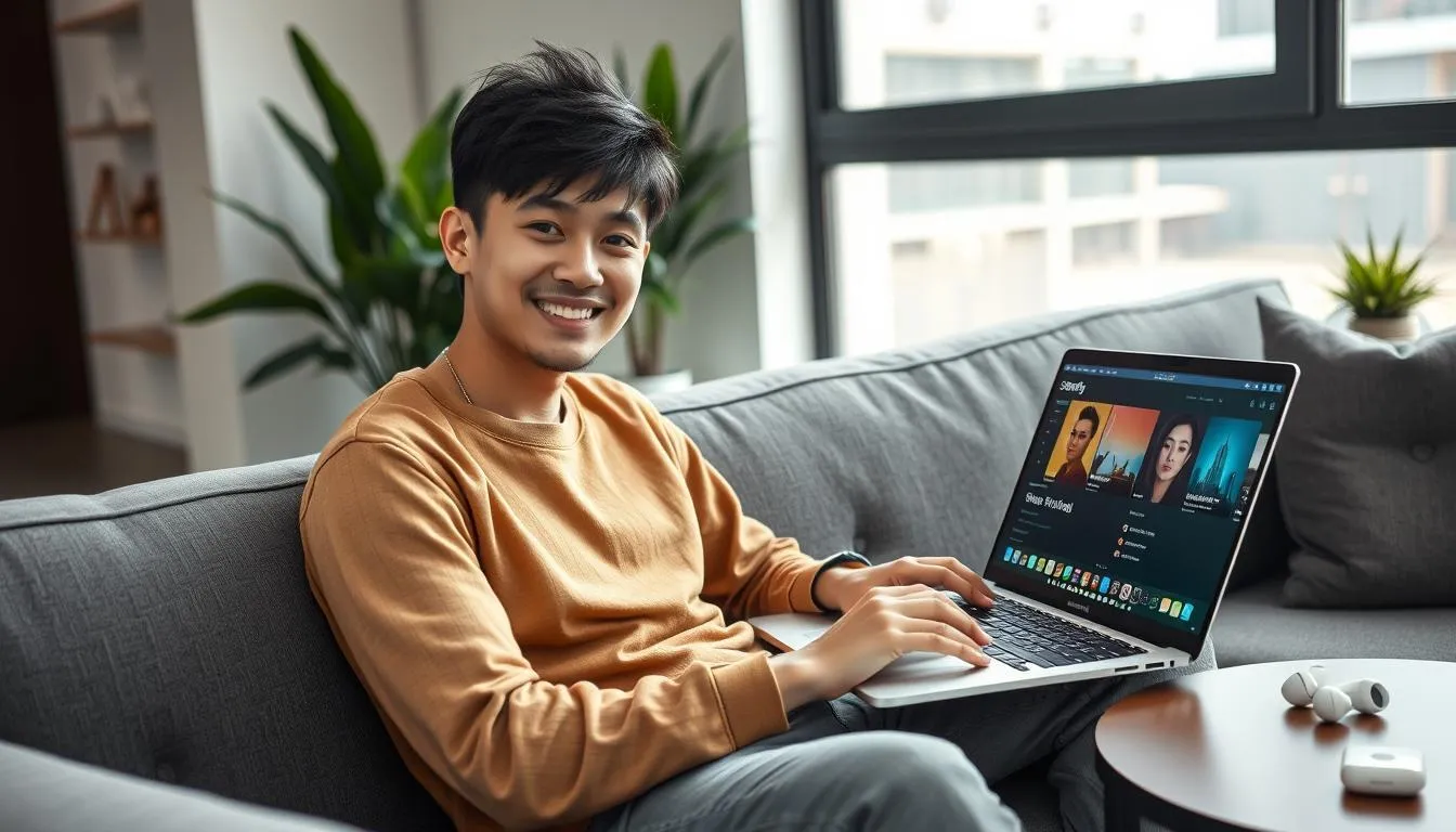 Keunggulan Spotify di MacBook (credit:Image by AI)