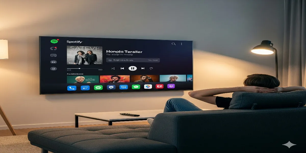 Cara Download Spotify di Android TV (c) Ilustrasi AI