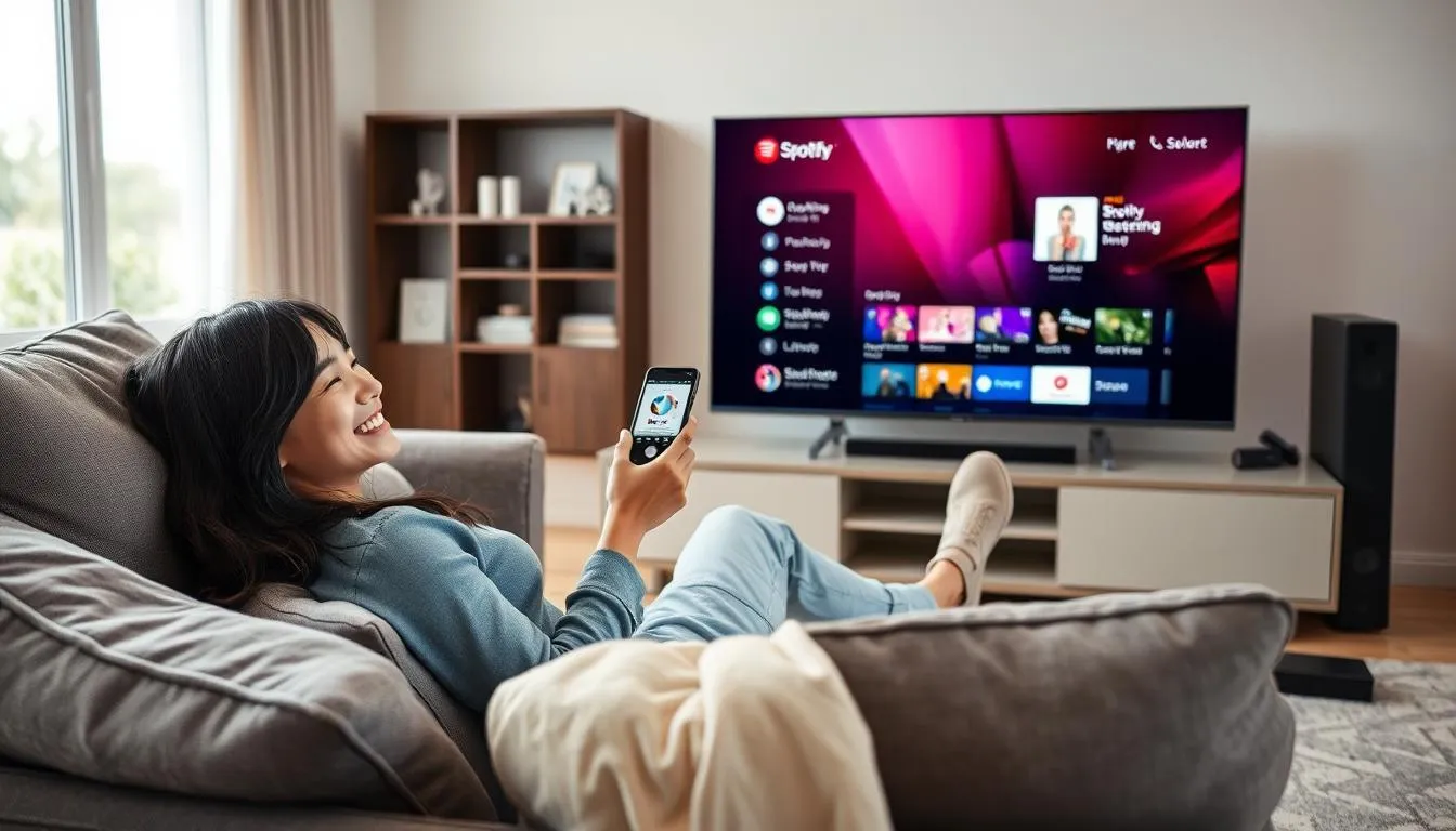 Cara Menggunakan Spotify di TV yang Tidak Mendukung Aplikasi Resmi (c) Ilustrasi AI