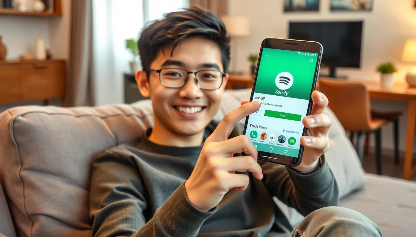 Cara Download Spotify di Android (c) Ilustrasi AI
