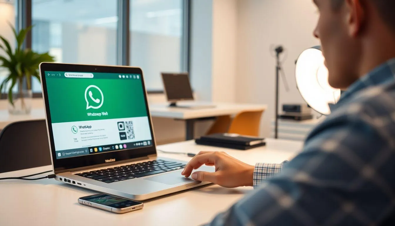 Pemanfaatan WhatsApp Web untuk Desktop (c) Ilustrasi AI