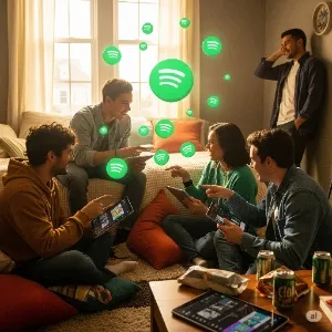 Cara Membuat Playlist Kolaboratif di Spotify (c) Ilustrasi AI