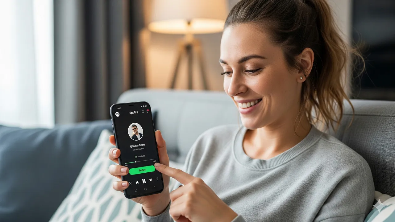 Cara Follow Teman di Spotify Android (c) Ilustrasi AI