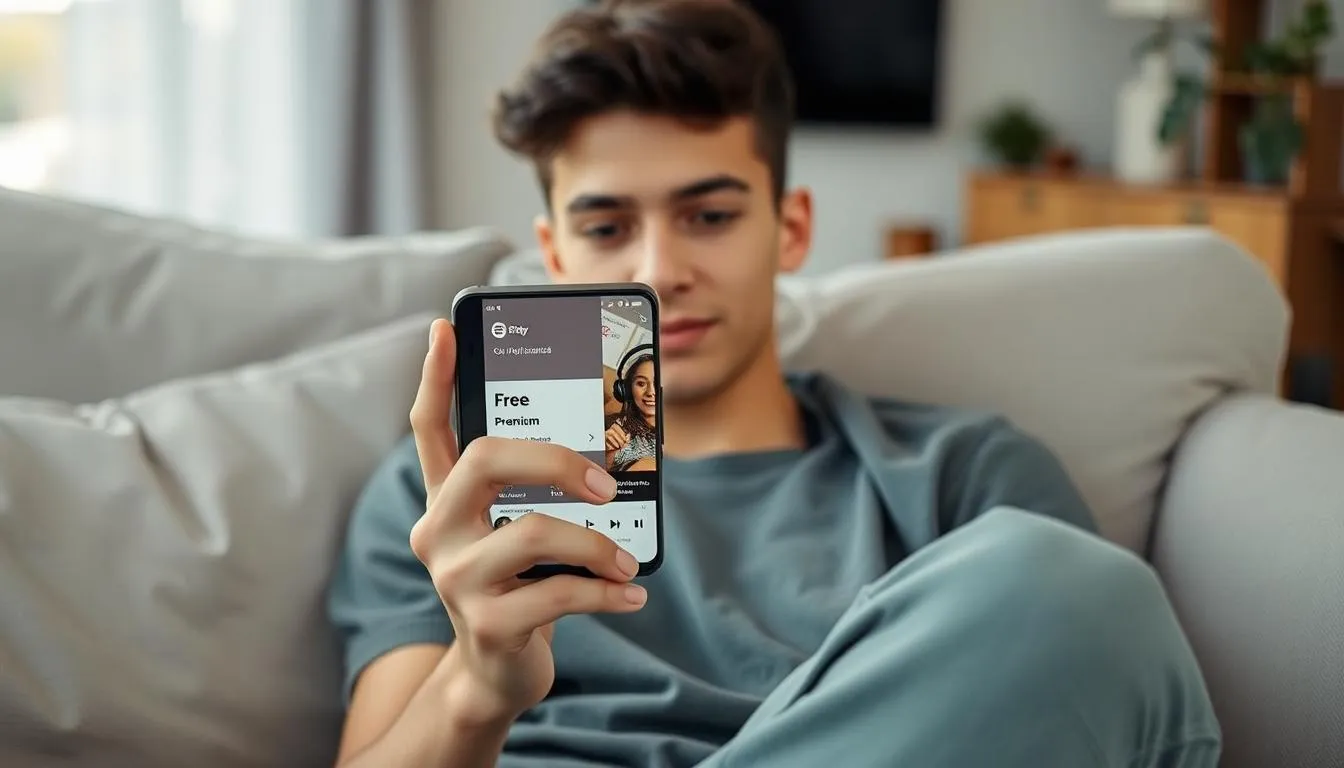 Perbedaan Antara Spotify Free dan Premium (c) Ilustrasi AI