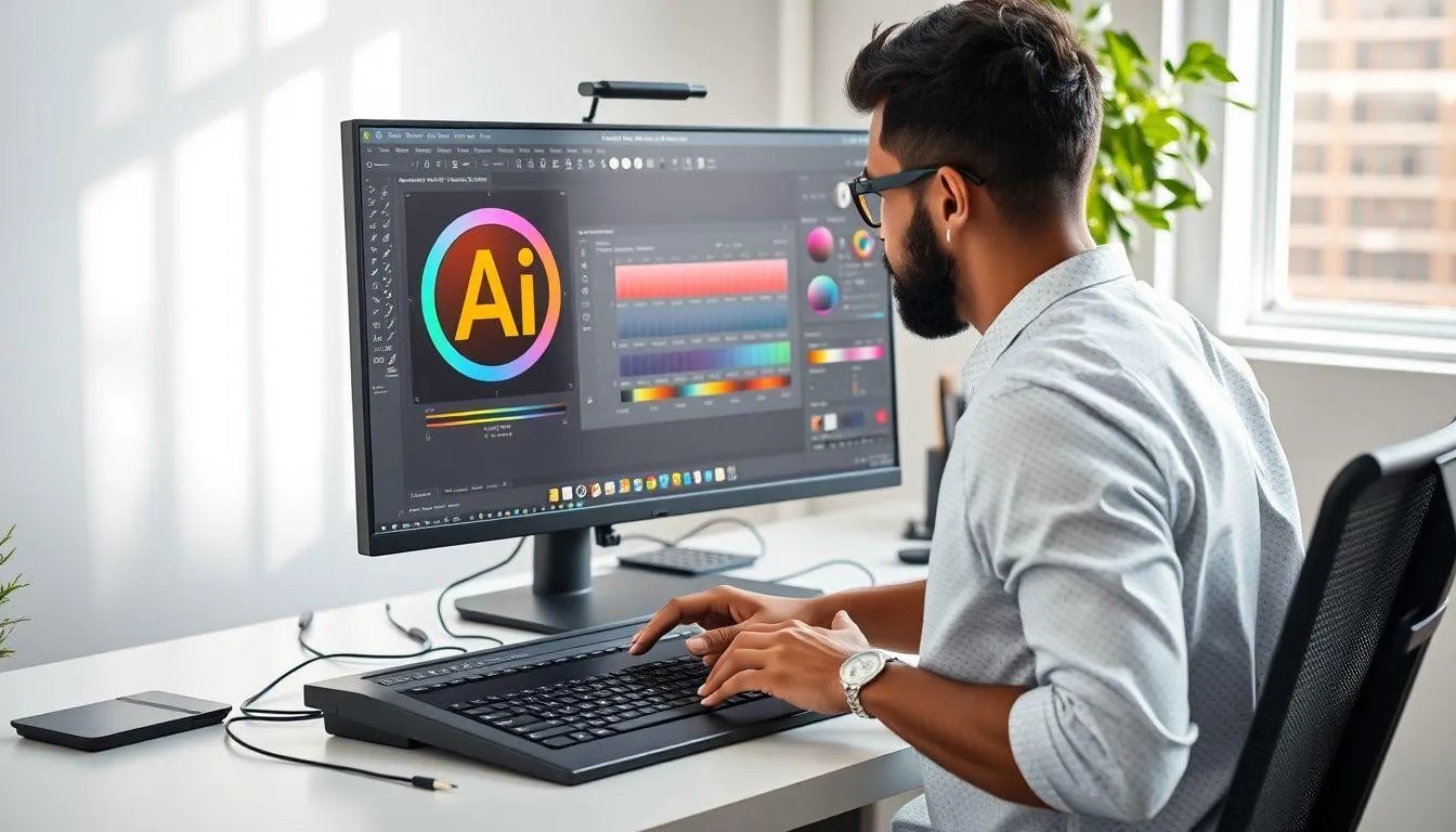 Teknik Pewarnaan dan Gradient Profesional (c) Ilustrasi AI