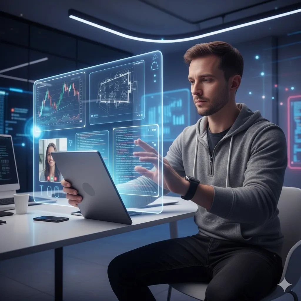 Metode Aktivasi Multi Window pada Tablet (c) Ilustrasi AI