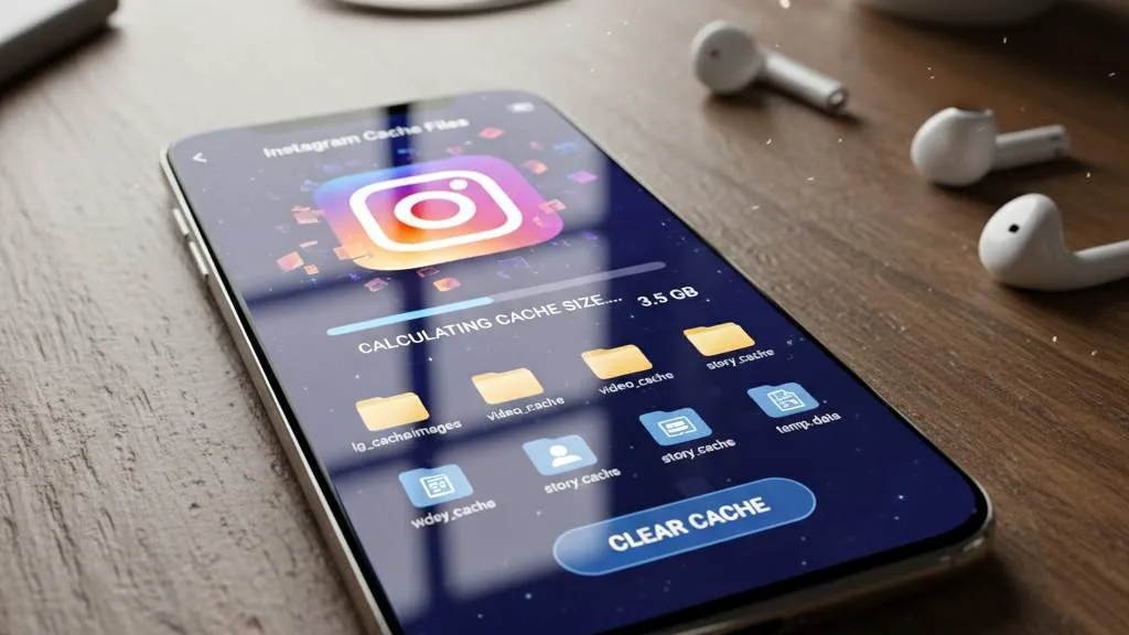 Pengertian Cache Instagram (c) Ilustrasi AI