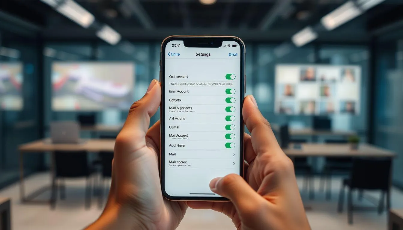 Cara Hapus Email di HP iPhone Melalui Pengaturan (c) Ilustrasi AI
