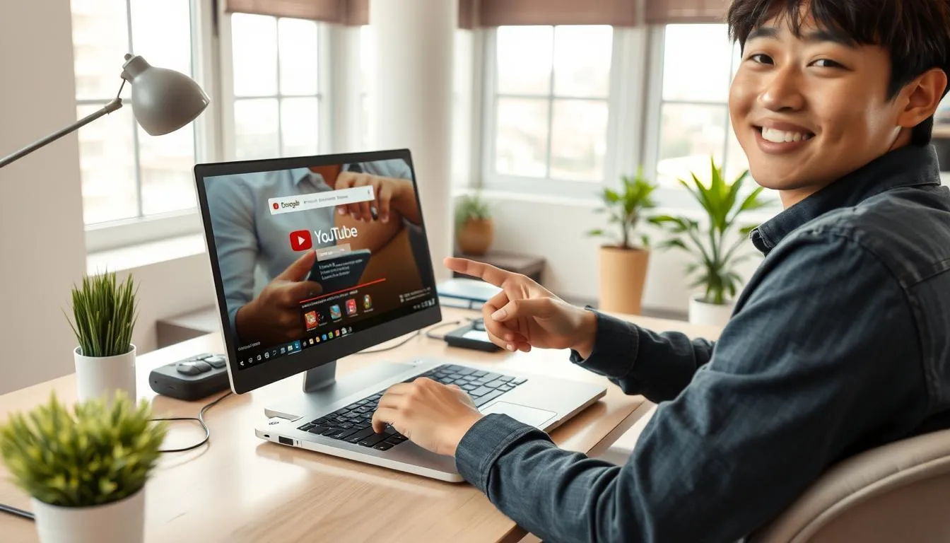 Cara Instal YouTube di Laptop Windows (c) Ilustrasi AI