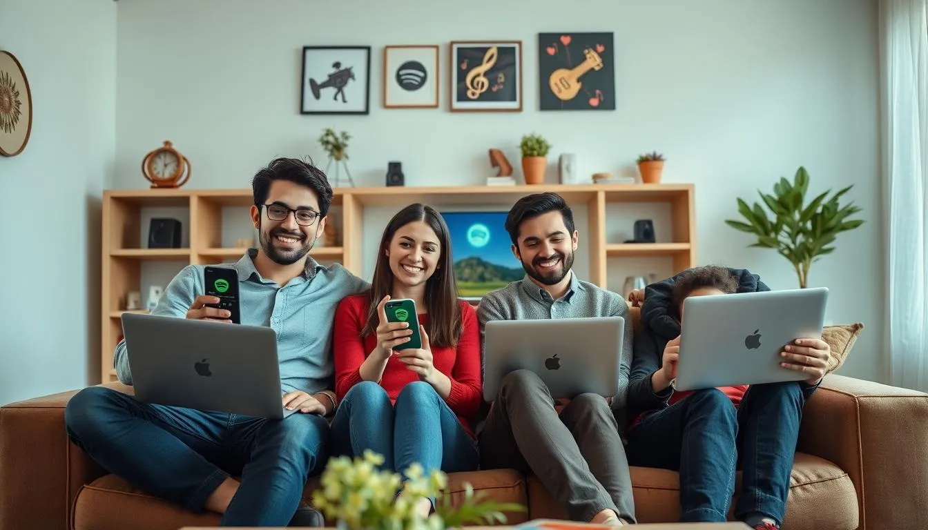 Perbedaan Spotify Premium Family dengan Paket Lainnya (c) Ilustrasi AI