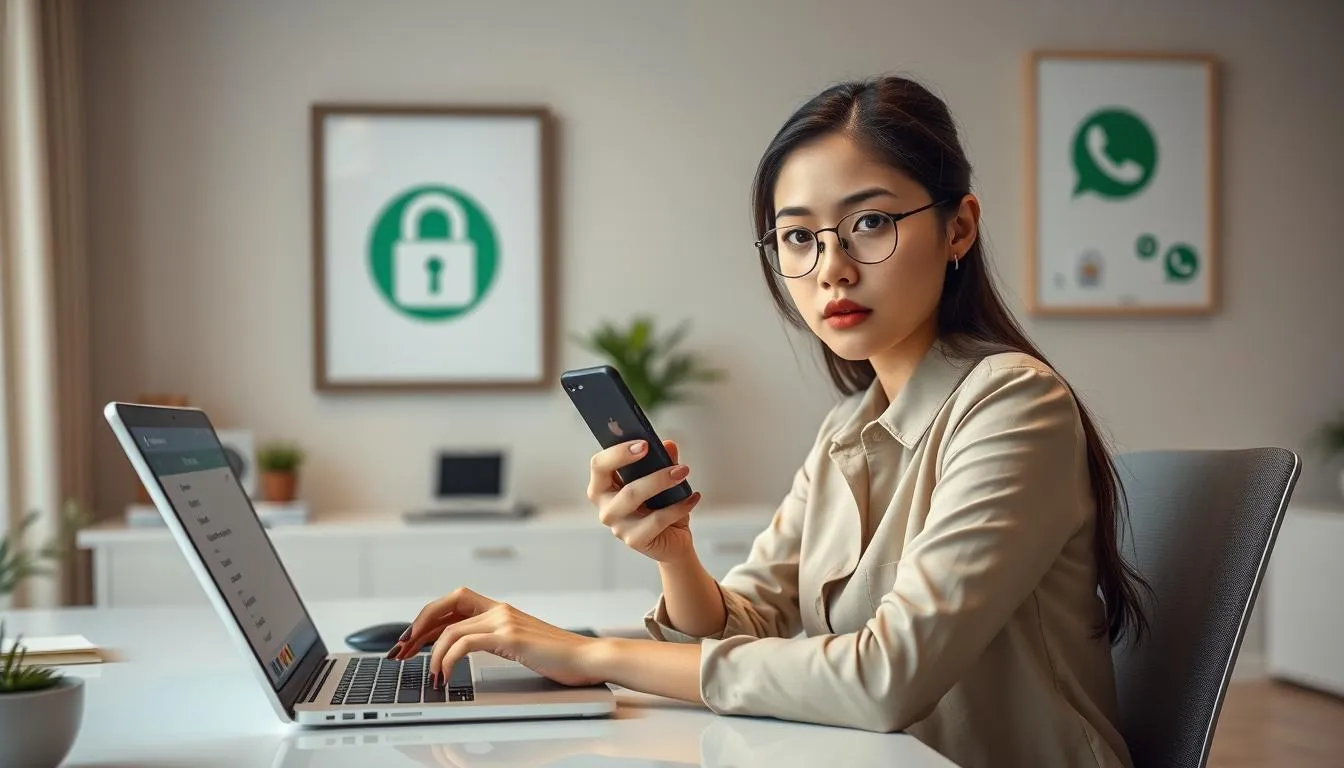 Logout dari WhatsApp Web (c) Ilustrasi AI