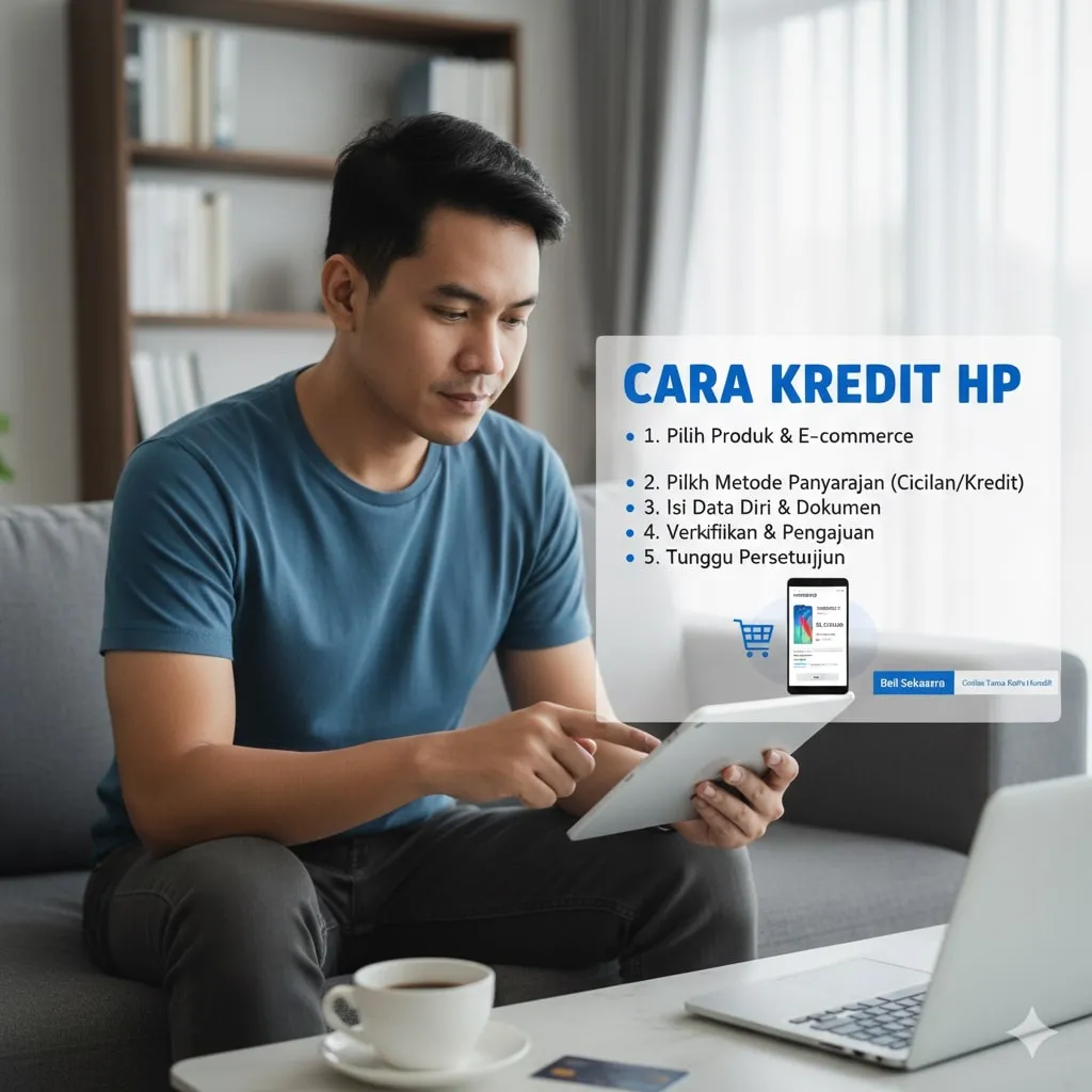 Cara Kredit HP Melalui E-commerce (c) Ilustrasi AI