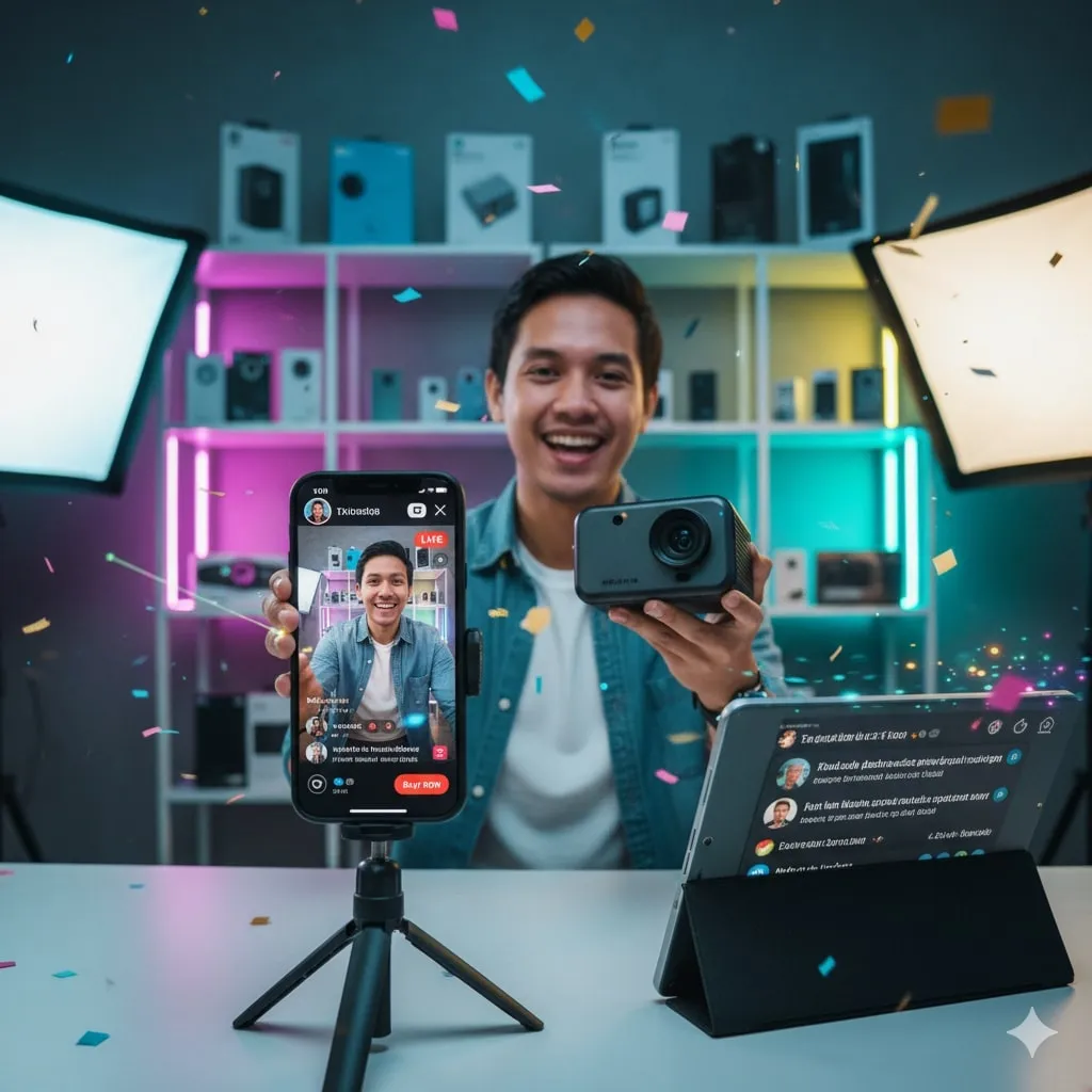 Pengertian dan Fungsi Fitur Live TikTok (c) Ilustrasi AI