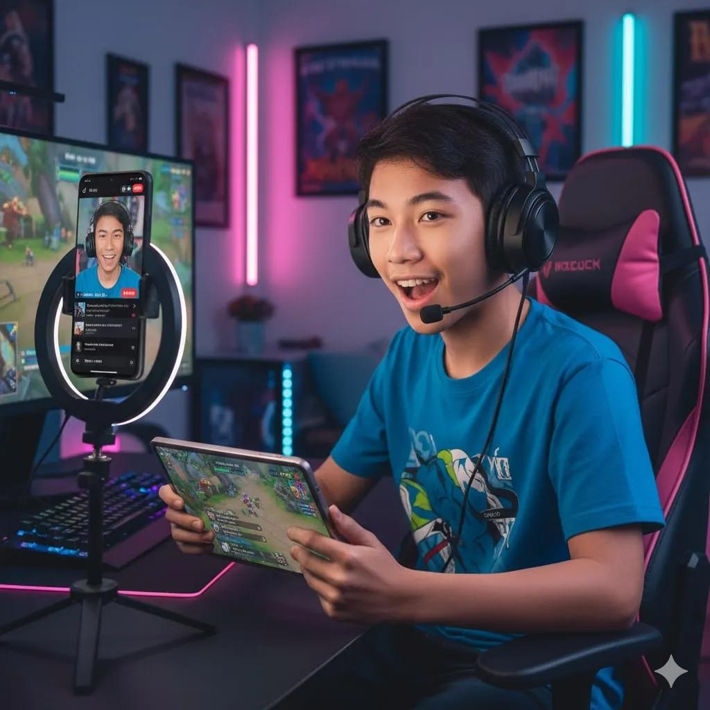 Game Populer untuk Live Streaming TikTok (c) Ilustrasi AI