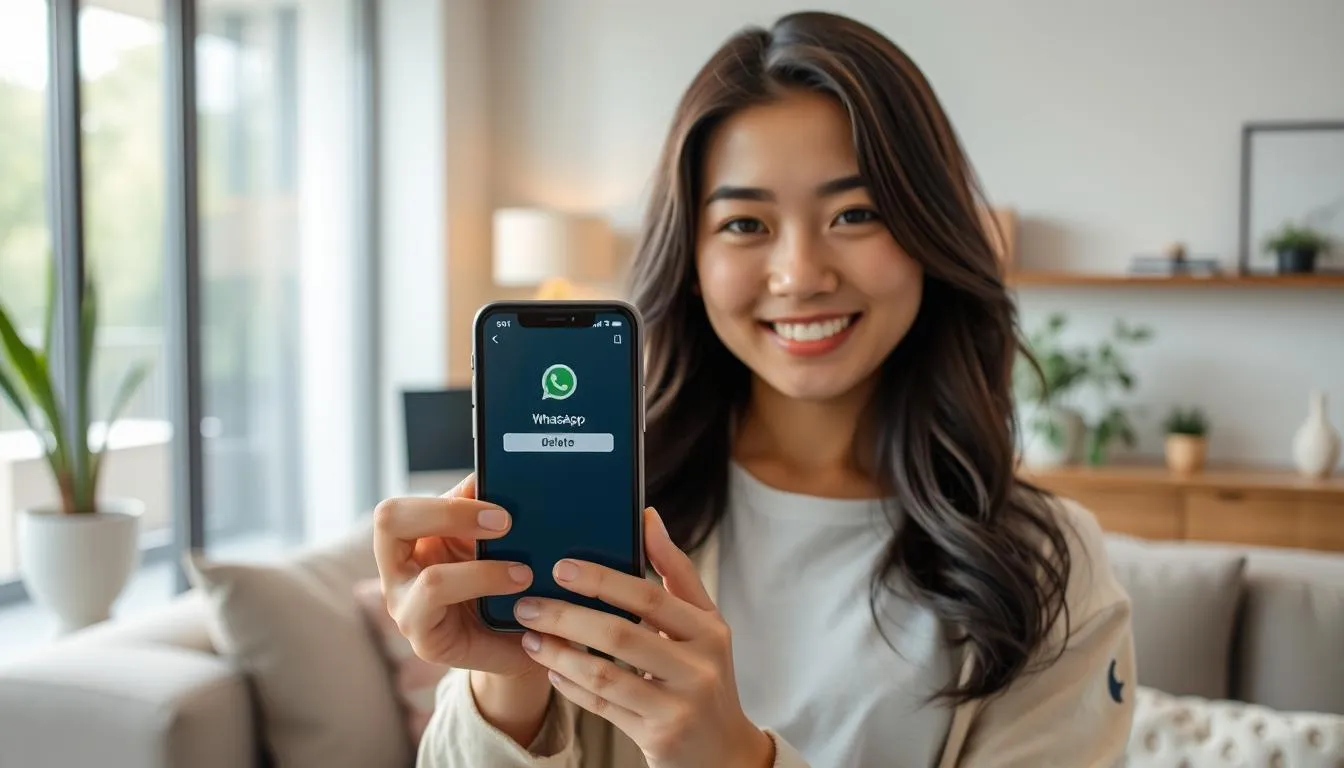 Cara Log Out WhatsApp di iPhone (c) Ilustrasi AI