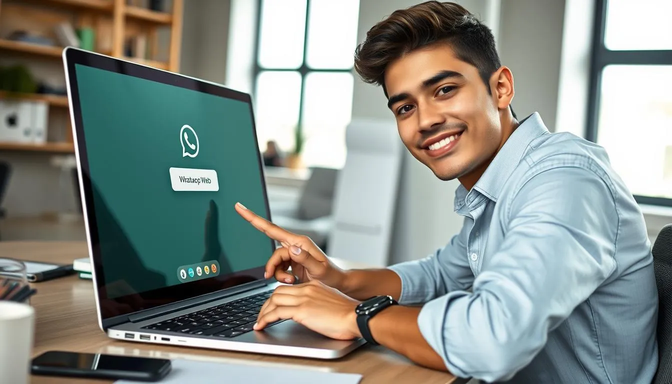 Cara Log Out WhatsApp Web (c) Ilustrasi AI