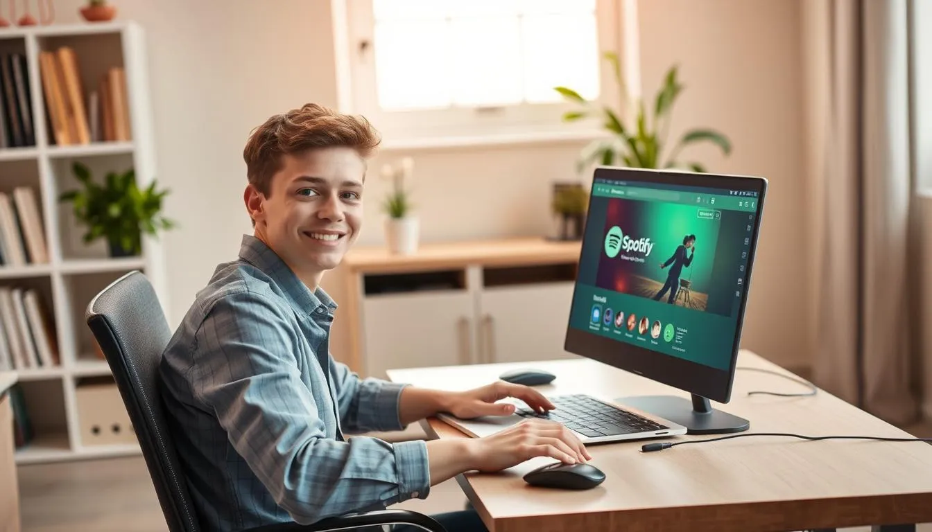 Login Spotify Melalui Web Player (credit:Image by AI)