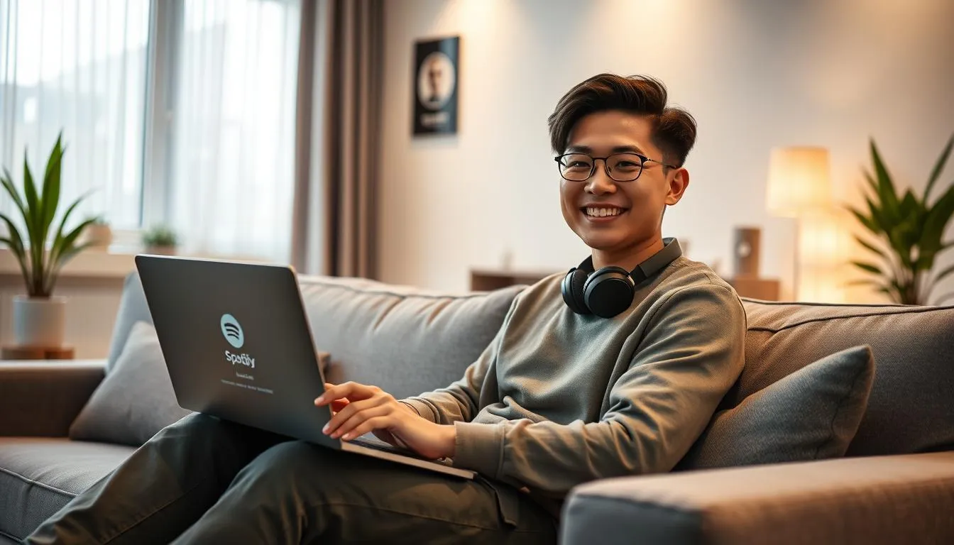 Login Melalui Aplikasi Desktop Spotify (c) Ilustrasi AI