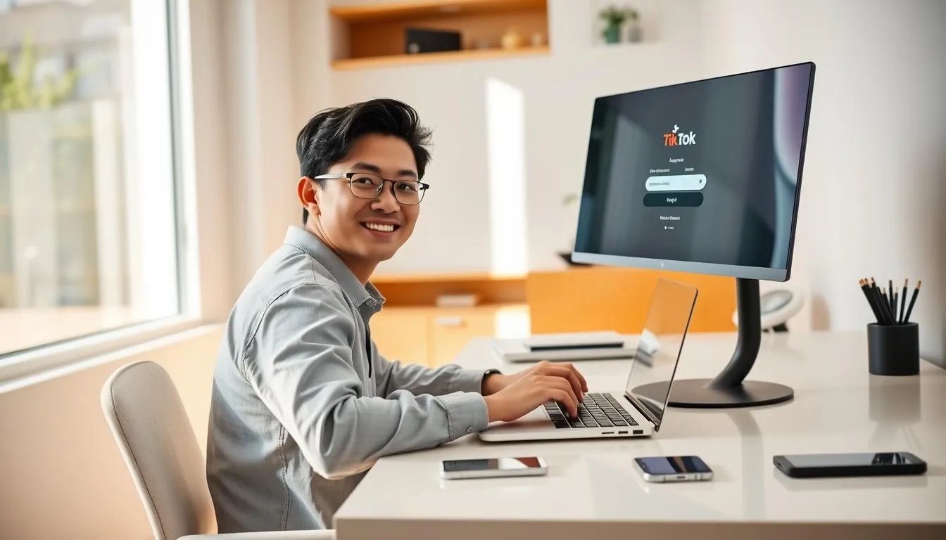 Langkah-Langkah Login TikTok di Laptop (c) Ilustrasi AI