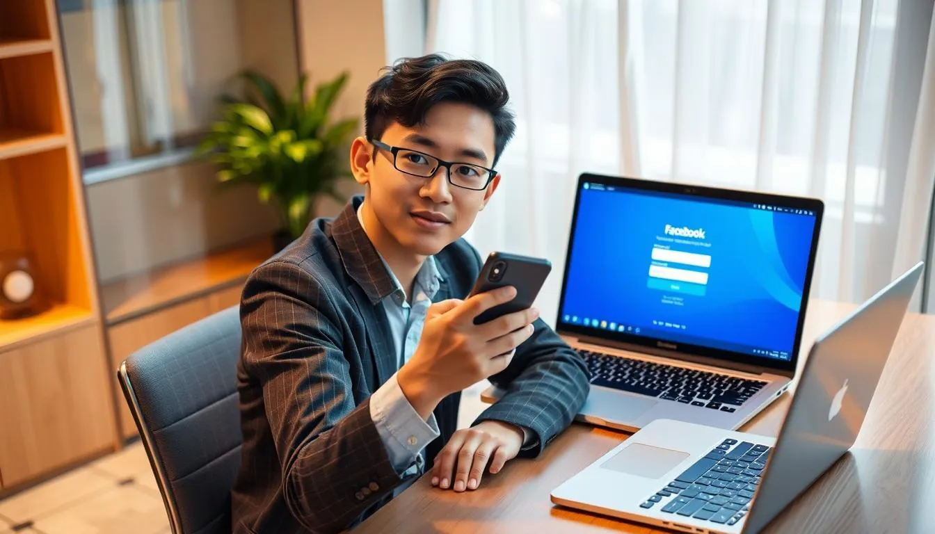 Langkah-Langkah Login Twitter dengan Facebook (c) Ilustrasi AI