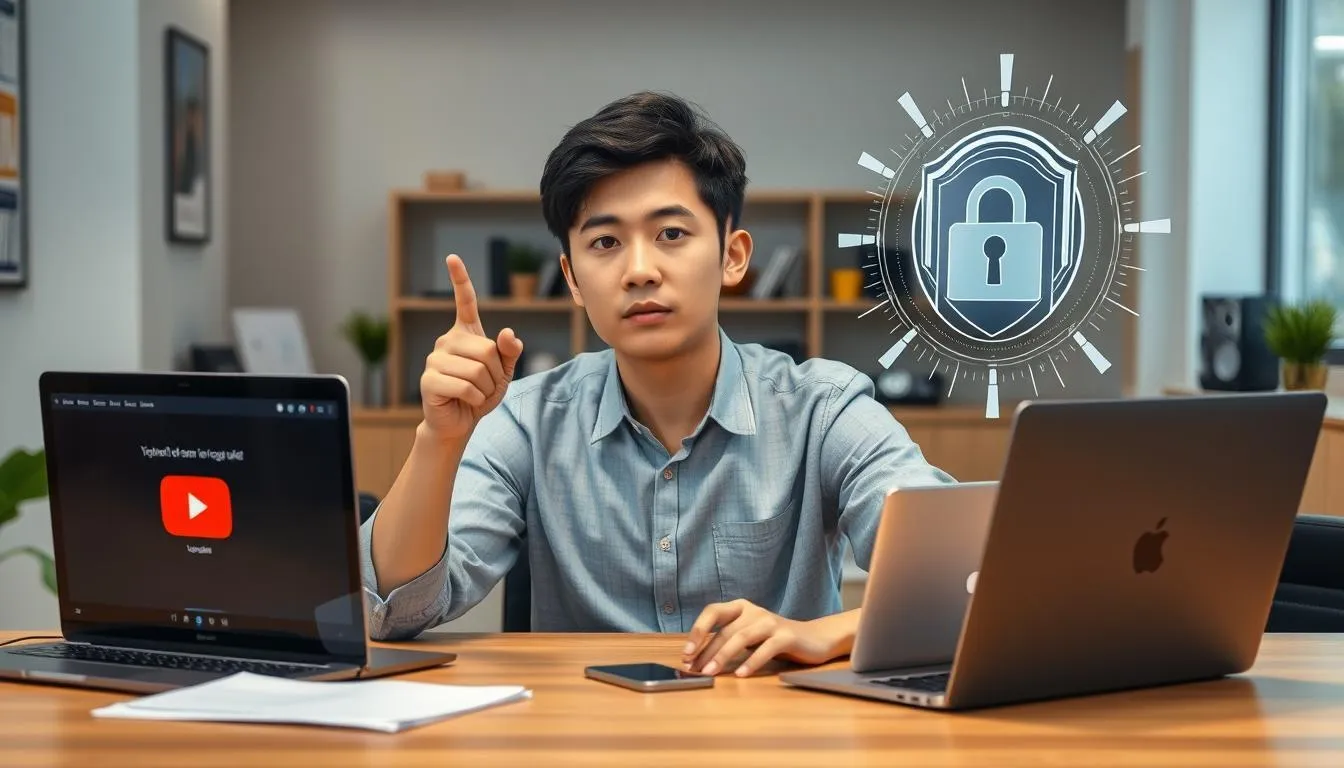 Pentingnya Logout Akun YouTube (c) Ilustrasi AI