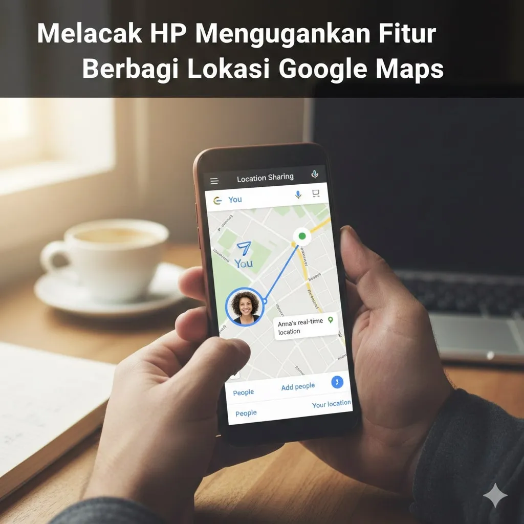 Cara Melacak HP Menggunakan Fitur Berbagi Lokasi Google Maps (c) Ilustrasi AI