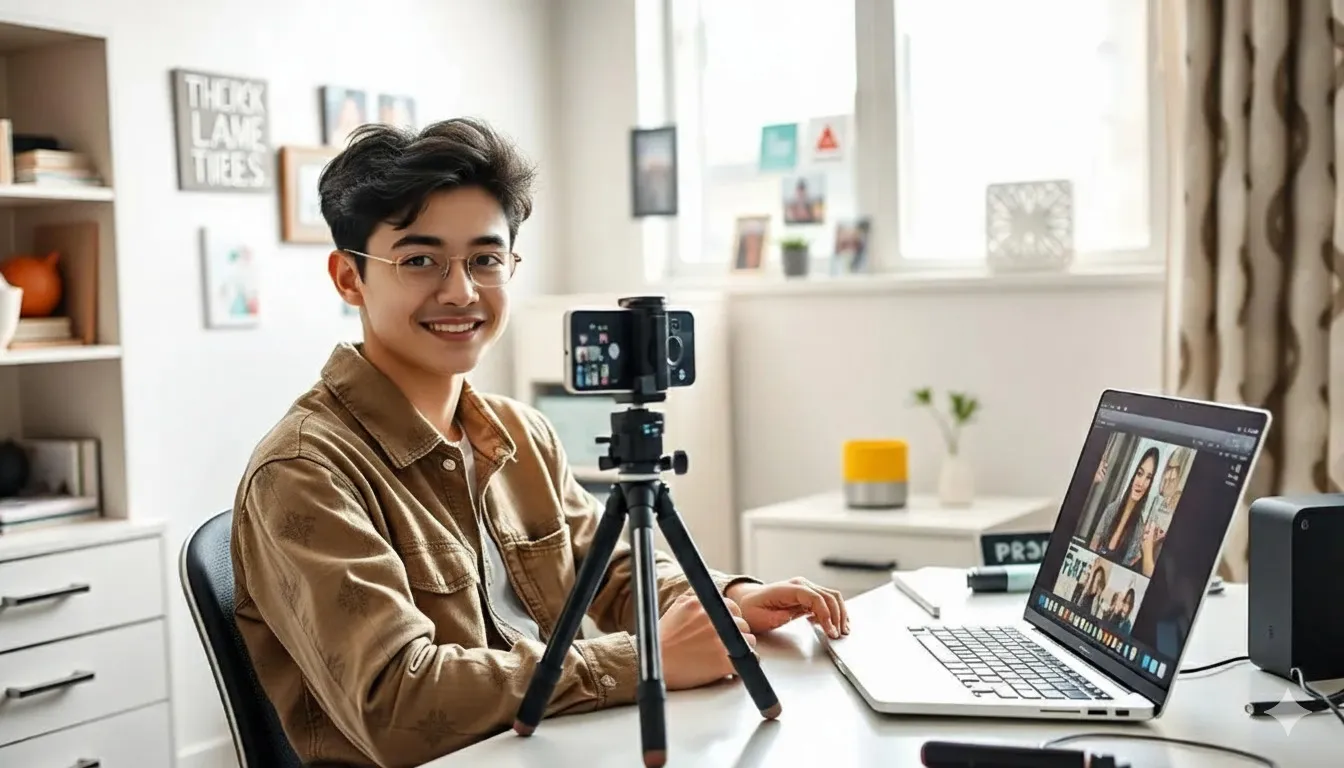 Perbedaan Antara Draf dan Video yang Diunggah (c) Ilustrasi AI