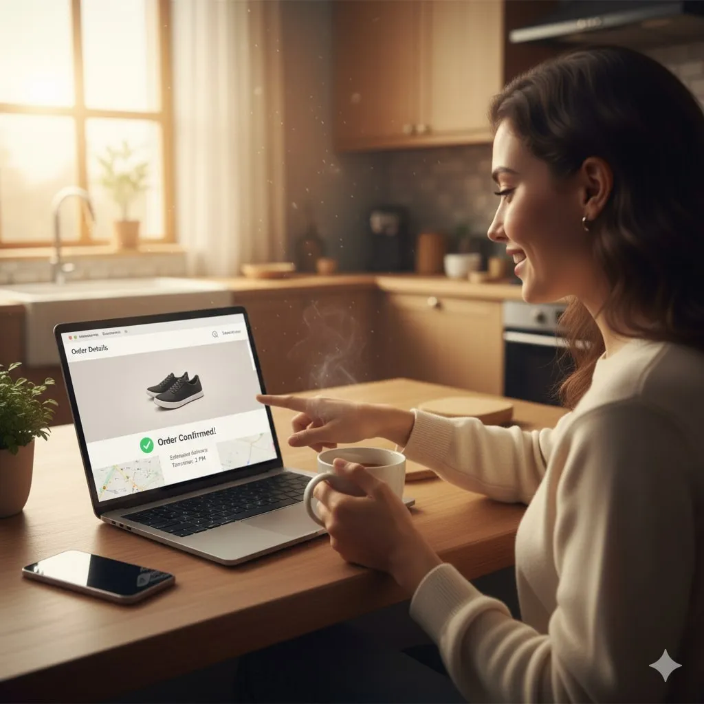 Mengecek Pesanan Melalui Email (c) Ilustrasi AI