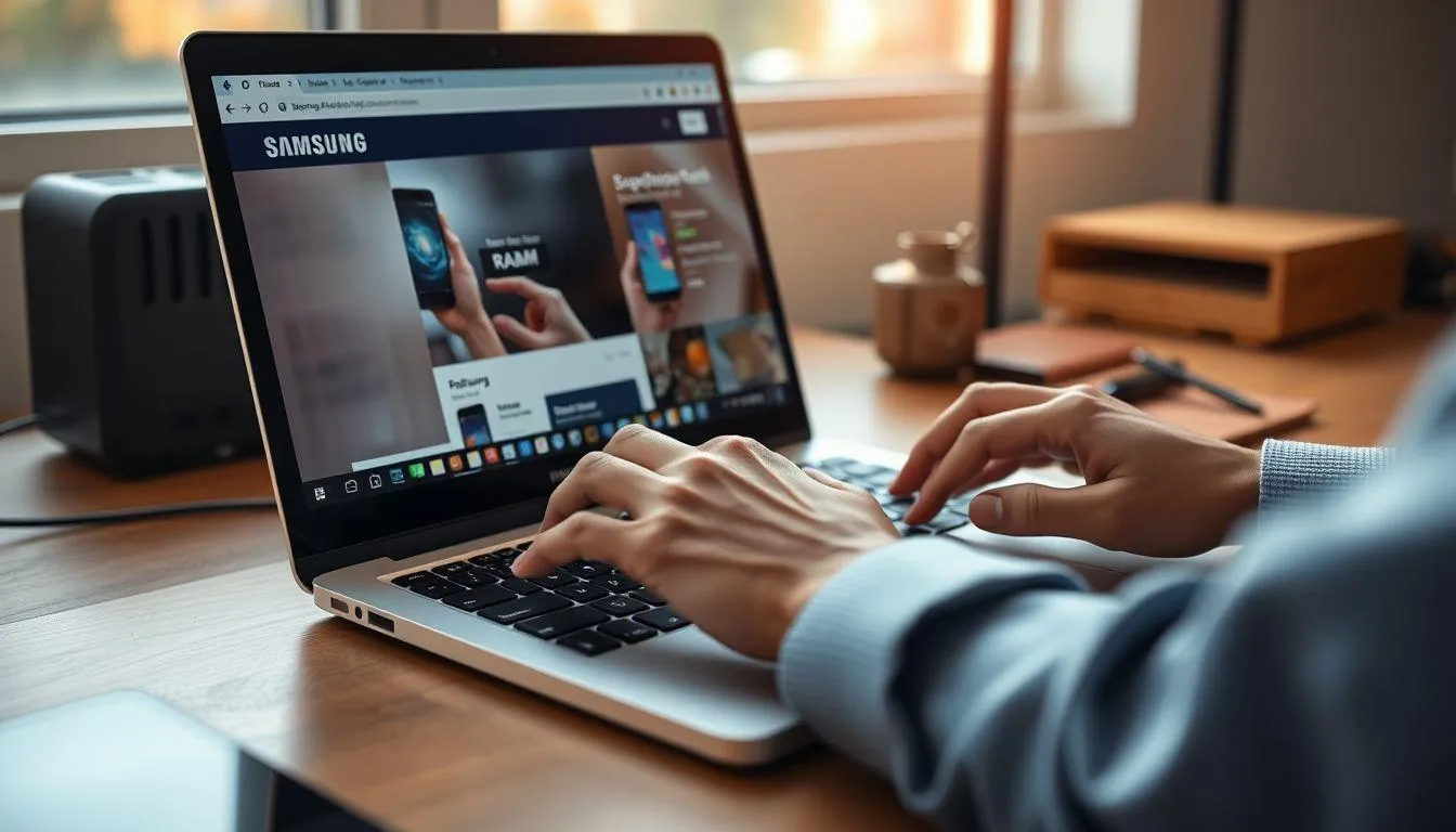 4. Cara Melihat RAM Samsung Melalui Situs Resmi (c) Ilustrasi AI