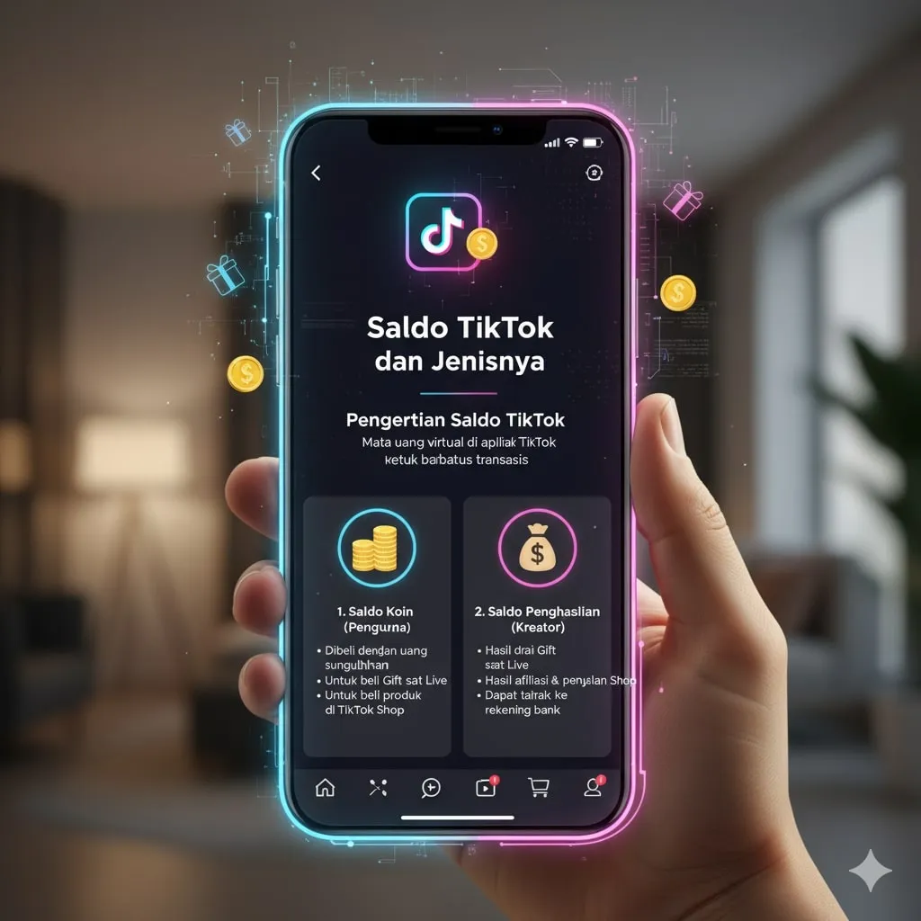 Cara Melihat Saldo TikTok Melalui Aplikasi Mobile (c) Ilustrasi AI