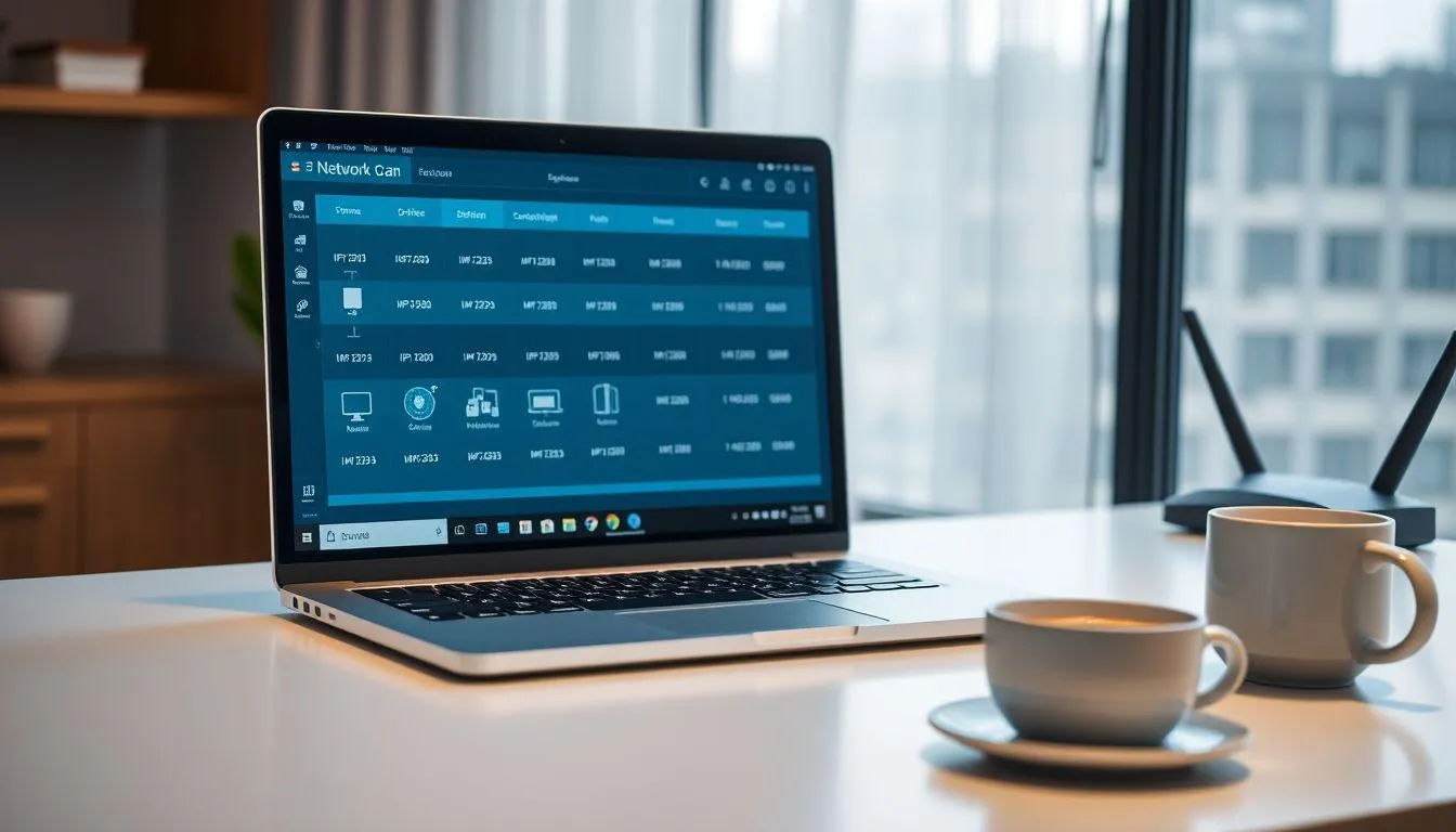 Monitoring WiFi Melalui Software Komputer (c) Ilustrasi AI
