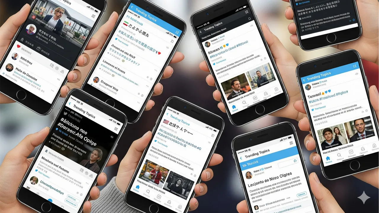 Perbedaan Trending Topic Antar Negara (c) Ilustrasi AI