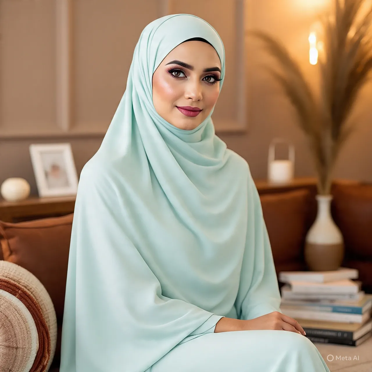 7. Cara Memadu Padankan Gamis dengan Kerudung Sesuai Acara (c) Ilustrasi AI