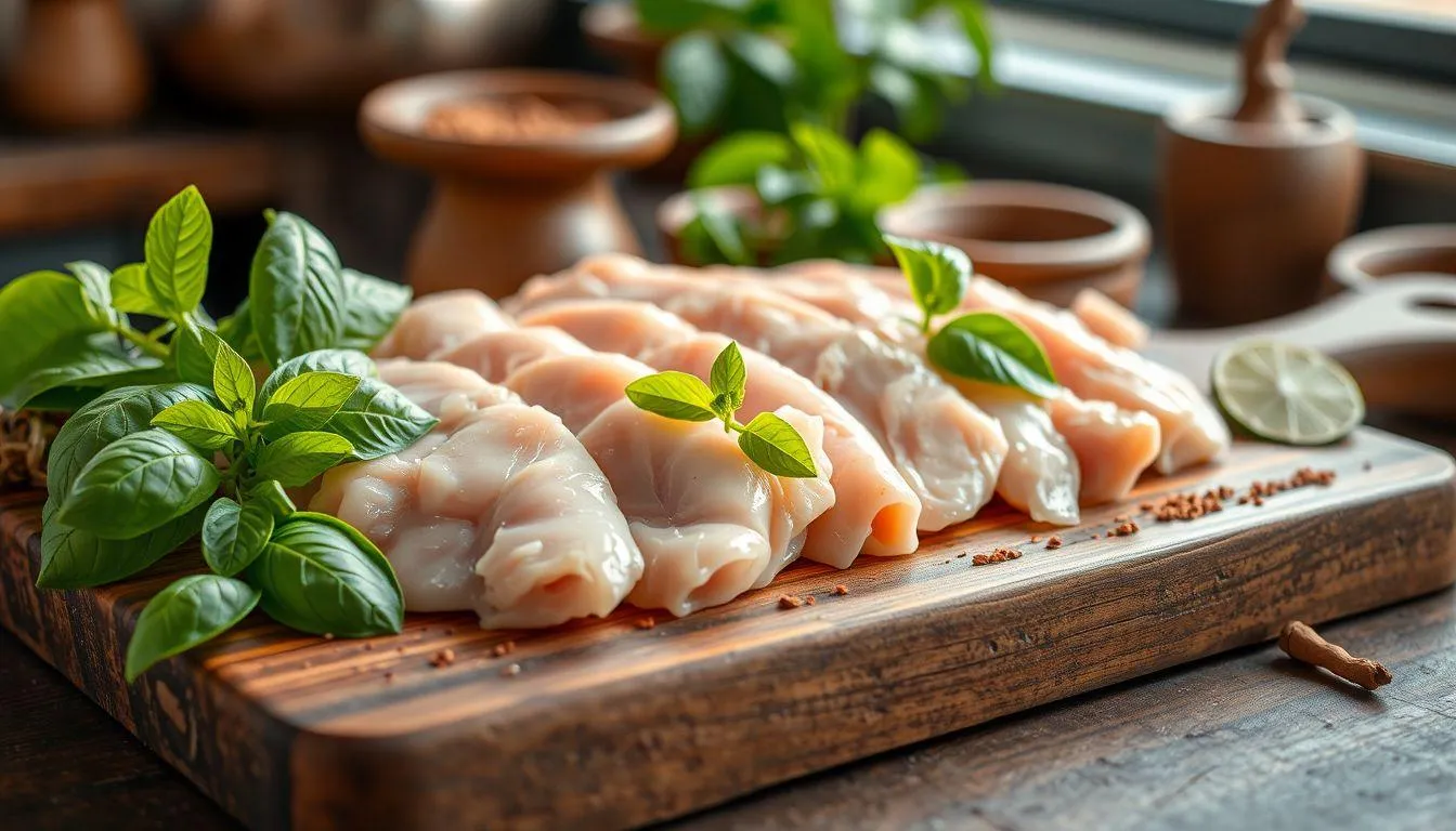 Bahan-Bahan untuk Membuat Ayam Suwir Kemangi (c) Ilustrasi AI