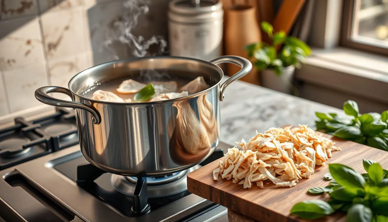 Langkah-Langkah Cara Memasak Ayam Suwir dan Suwir Kemangi (c) Ilustrasi AI