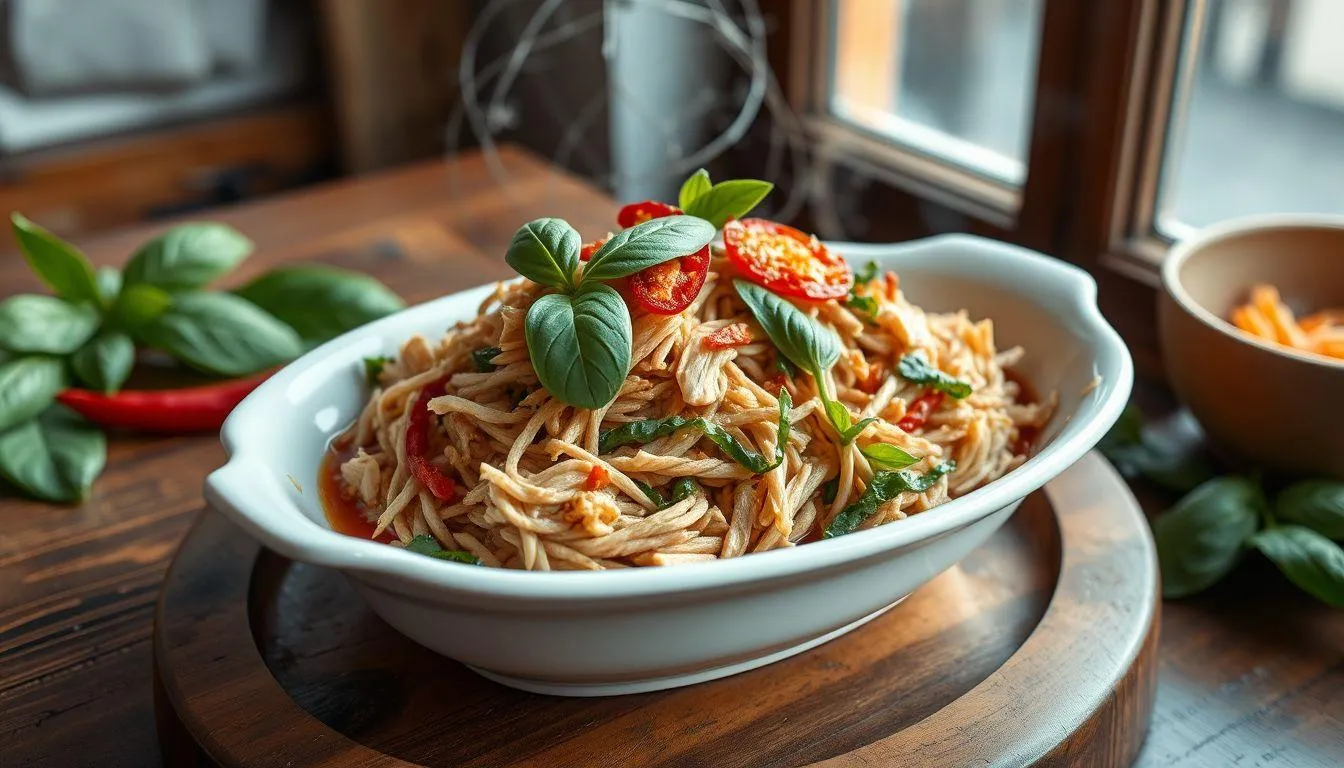 Variasi dan Modifikasi Resep Ayam Suwir Kemangi (c) Ilustrasi AI