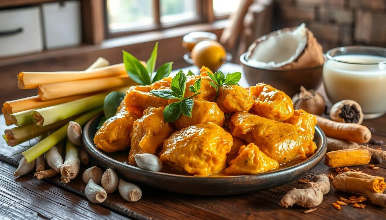 Resep Ayam Ungkep Bumbu Kuning (c) Ilustrasi AI