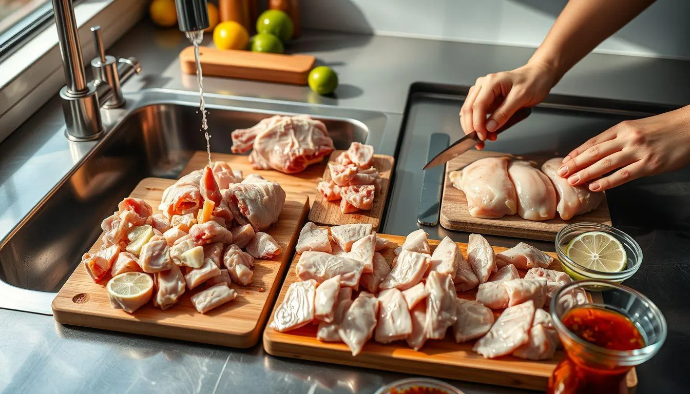 Persiapan Sebelum Memasak Ayam (c) Ilustrasi AI