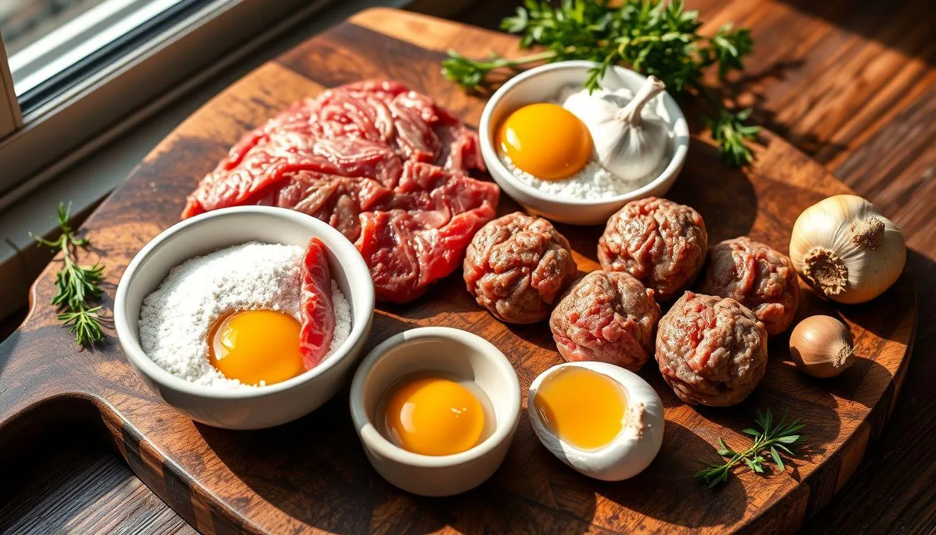 Bahan-Bahan yang Diperlukan untuk Membuat Bakso (c) Ilustrasi AI