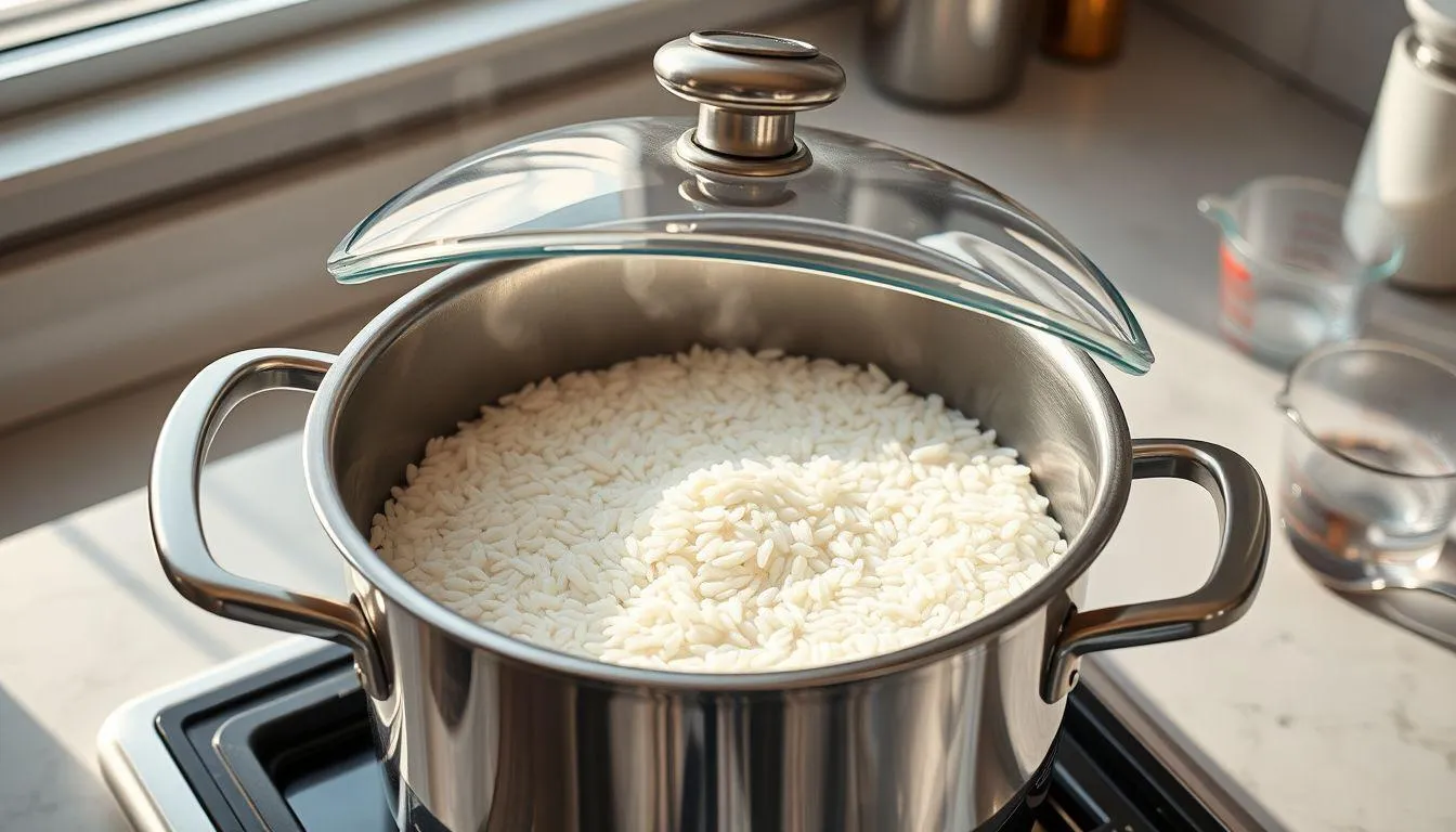 Cara Memasak Beras Basmati dengan Panci Tertutup (c) Ilustrasi AI